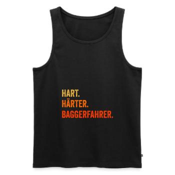 Baggerfahrer - Männer Premium Bio Tank Top - Schwarz - Vorne - Michal (187cm)