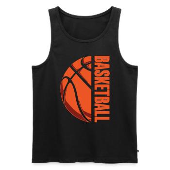 Basketball Basketballer - Männer Premium Bio Tank Top - Schwarz - Vorne - Michal (187cm)