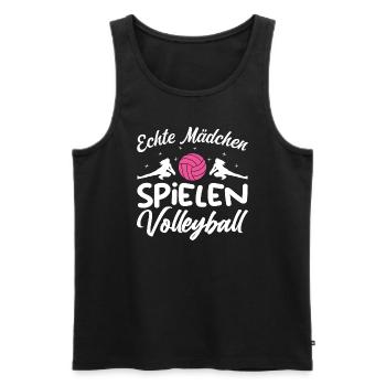 Real Girls Playing Volleyball - Men's Premium Organic Tank Top - black - Front - Michal (187cm)