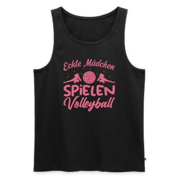 Real Girls Playing Volleyball - Men's Premium Organic Tank Top - black - Front - Michal (187cm)