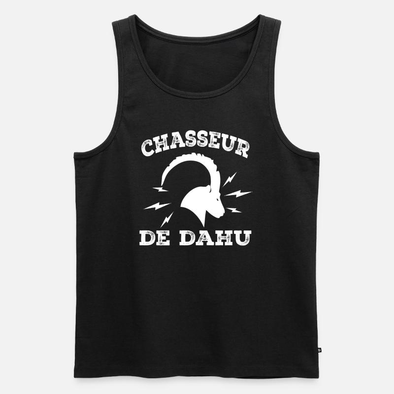 Dahu-Jäger - Männer Premium Bio Tank Top - Schwarz
