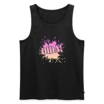 Oida - Männer Premium Bio Tank Top - Schwarz - Vorne - AI Model Male 178 light (178cm)