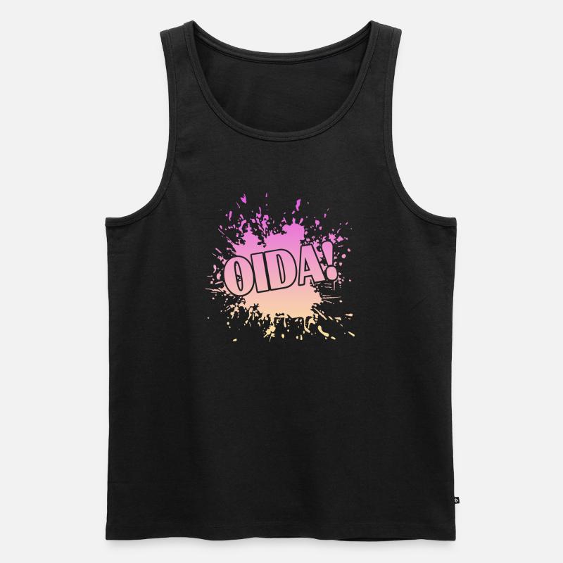 Oida - Männer Premium Bio Tank Top - Schwarz
