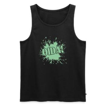 Oida - Männer Premium Bio Tank Top - Schwarz - Vorne - AI Model Male 178 light (178cm)
