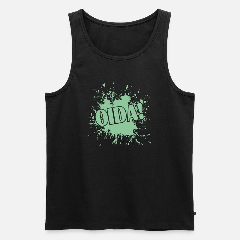 Oida - Männer Premium Bio Tank Top - Schwarz