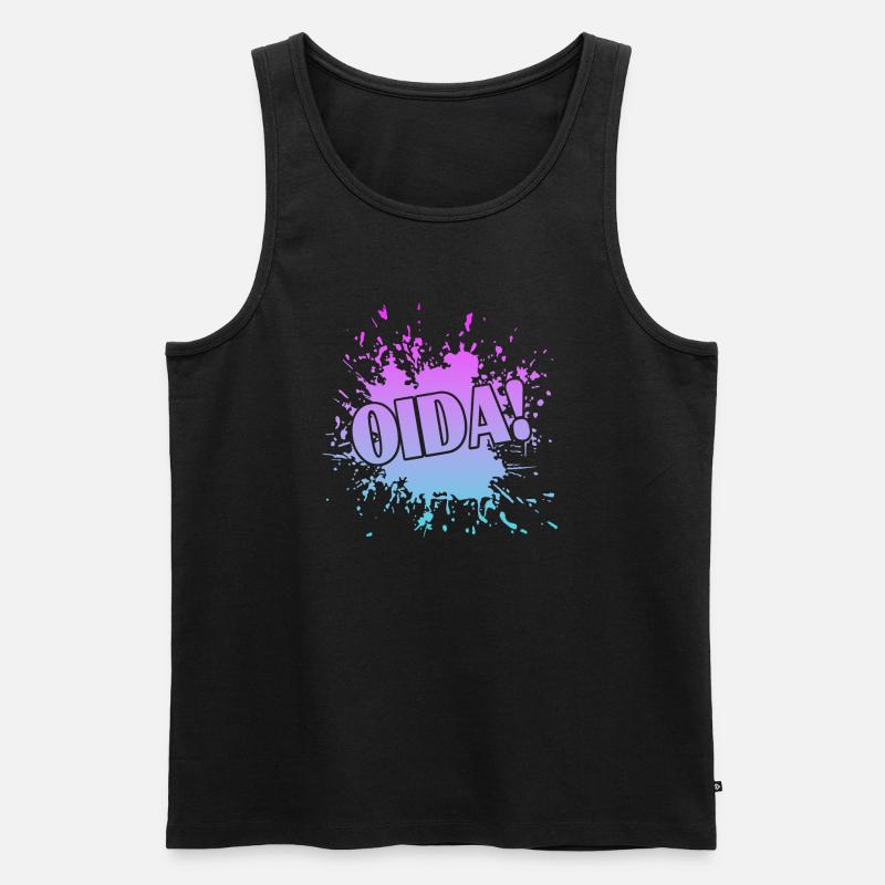 OIda - Männer Premium Bio Tank Top - Schwarz