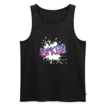 Biken Downhill - Männer Premium Bio Tank Top - Schwarz - Vorne - AI Model Male 178 light (178cm)