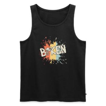 Biken Biker Bike - Männer Premium Bio Tank Top - Schwarz - Vorne - AI Model Male 178 light (178cm)