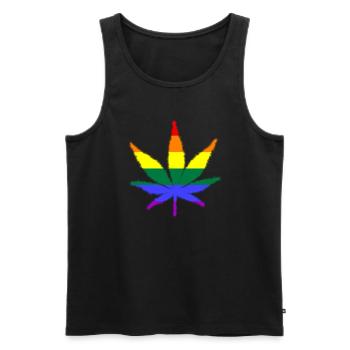 lgbt, love is love, csd, pride - Männer Premium Bio Tank Top - Schwarz - Vorne - Michal (187cm)