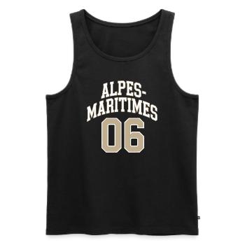 Alpes-Maritimes 06 - Débardeur bio Premium Homme - noir - Devant - Michal (187cm)