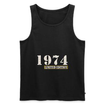 1974 Naissance anniversaire Édition limitée - Débardeur bio Premium Homme - noir - Devant - Michal (187cm)