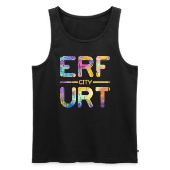Erfurt City - Männer Premium Bio Tank Top - Schwarz - Vorne - Michal (187cm)