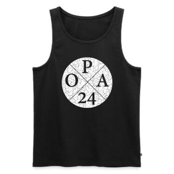 OPA24, opa 24, Opa 2024 - Männer Premium Bio Tank Top - Schwarz - Vorne - AI Model Male 178 light (178cm)