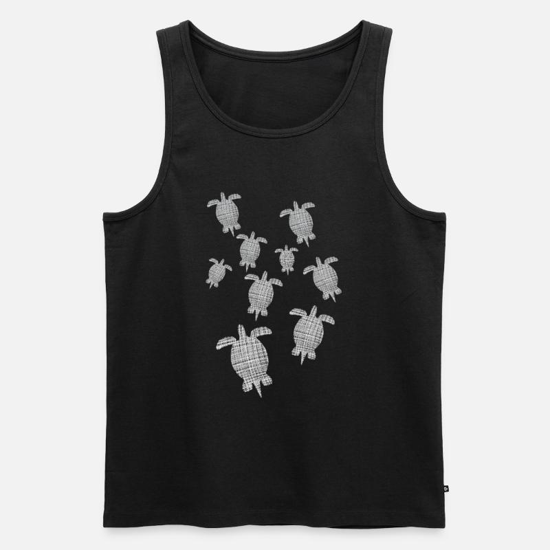 Schildkröten Turtles - Männer Premium Bio Tank Top - Schwarz
