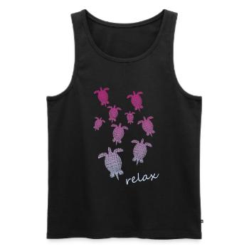 Schildkröte Turtle - Männer Premium Bio Tank Top - Schwarz - Vorne - AI Model Male 178 light (178cm)