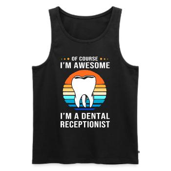 Receptionist Dentist Dental Dentist - Men's Premium Organic Tank Top - black - Front - AI Model Male 178 light (178cm)