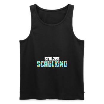 Schüler Schulanfang Einschulung Schulkind - Männer Premium Bio Tank Top - Schwarz - Vorne - Michal (187cm)