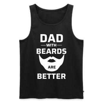 Dad with beards are amazing. - Men's Premium Organic Tank Top - black - Front - AI Model Male 178 light (178cm)