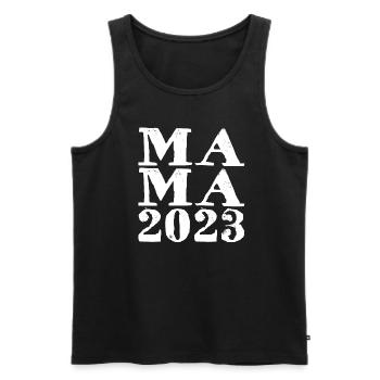 Mama 2023, Mutter werden, Eltern, Schwangerschaft - Männer Premium Bio Tank Top - Schwarz - Vorne - AI Model Male 178 light (178cm)
