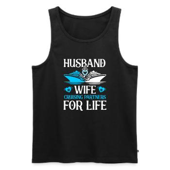 Cruise Cruise Vacation Cruiser Couple - Men's Premium Organic Tank Top - black - Front - Michal (187cm)