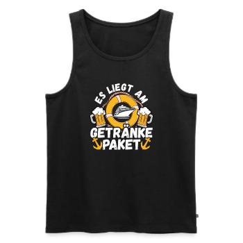 Kreuzfahrt Urlaub - Männer Premium Bio Tank Top - Schwarz - Vorne - Michal (187cm)