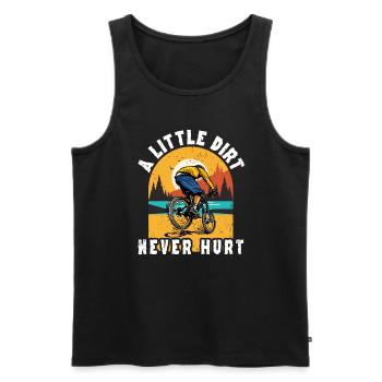 Funny mountain biker saying - Men's Premium Organic Tank Top - black - Front - Michal (187cm)