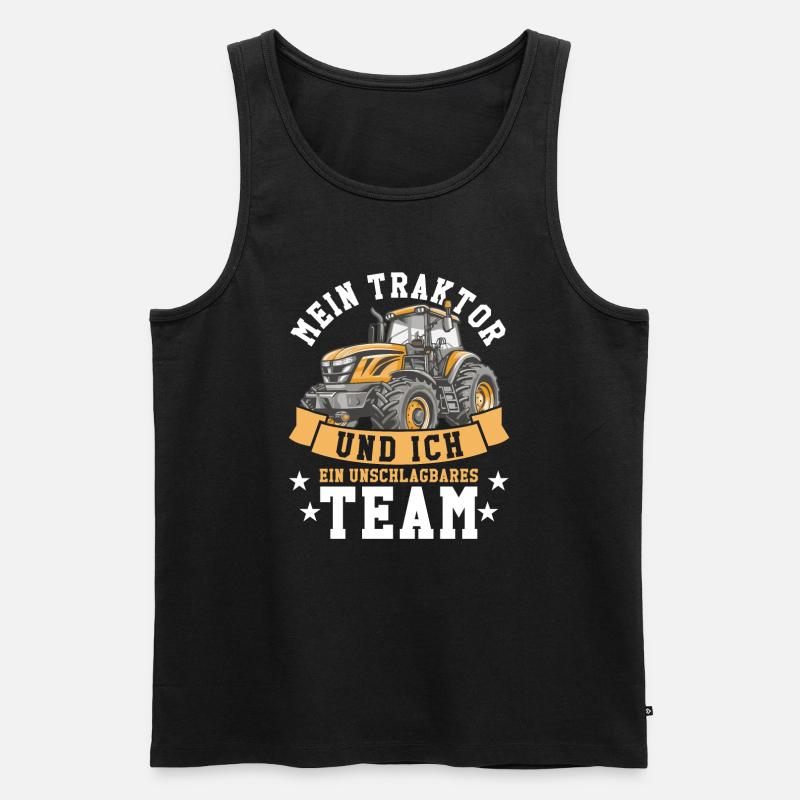 Landwirt Ackerbauer Traktor - Männer Premium Bio Tank Top - Schwarz