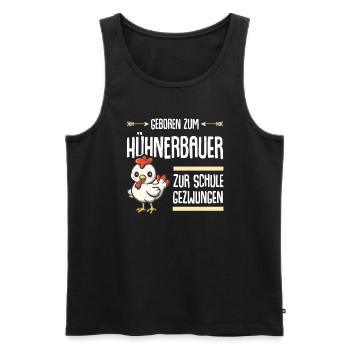 Huhn Hühner Kind von Hühnerbauer - Männer Premium Bio Tank Top - Schwarz - Vorne - Michal (187cm)