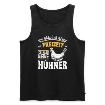 Hühnerbauer Huhn lustige Hühner Geschenke - Männer Premium Bio Tank Top - Schwarz - Vorne - Michal (187cm)