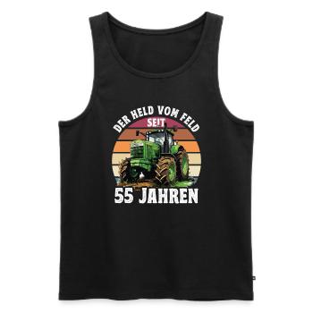 Der held Vom Feld Traktor 28 Geburtstag - Männer Premium Bio Tank Top - Schwarz - Vorne - Michal (187cm)