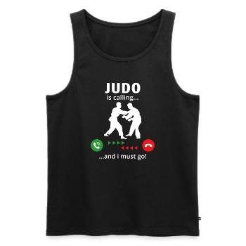 Le judo m’appelle et je dois y aller - Débardeur bio Premium Homme - noir - Devant - Michal (187cm)