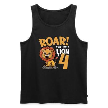 4 Birthday Boy Lion - Men's Premium Organic Tank Top - black - Front - Michal (187cm)