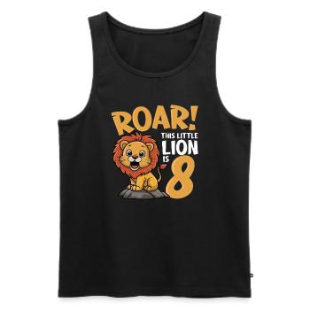 8 Birthday Boy Lion - Men's Premium Organic Tank Top - black - Front - Michal (187cm)