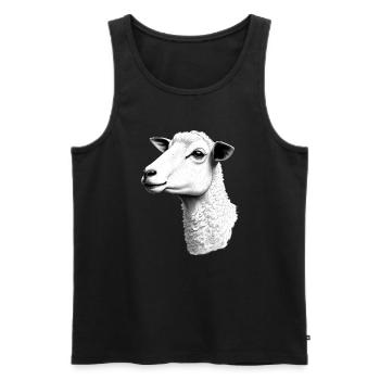 Sheep Black White Outfit Animal Motif Art Sheep - Men's Premium Organic Tank Top - black - Front - Michal (187cm)
