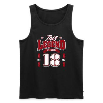 18th Birthday 2007 Legend 18 Year Old - Men's Premium Organic Tank Top - black - Front - Michal (187cm)