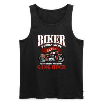 Moto Motard Drôle Motard Cadeaux - Débardeur bio Premium Homme - noir - Devant - Michal (187cm)