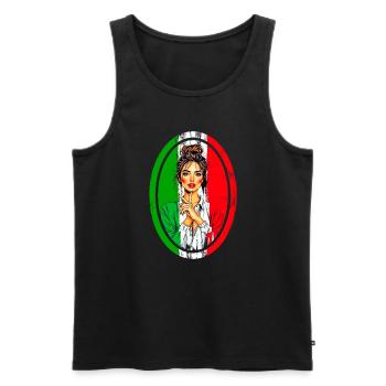 Italy Girls' Leotard Funny Italy Ciao - Men's Premium Organic Tank Top - black - Front - Michal (187cm)