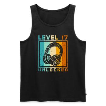 17th Birthday Boy - Men's Premium Organic Tank Top - black - Front - AI Model Male 178 light (178cm)