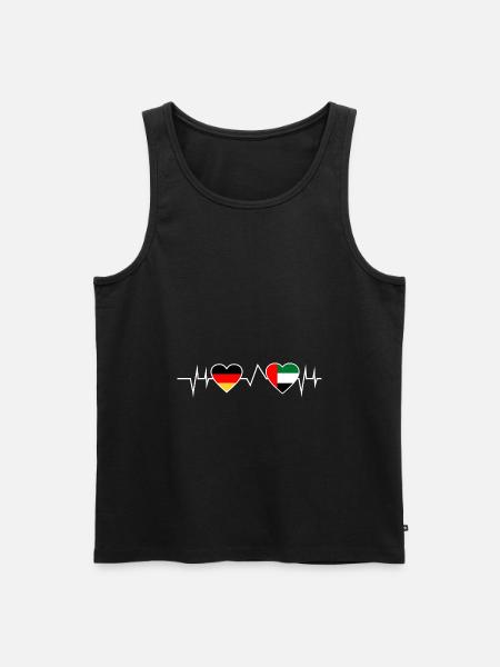 Deutschland Dubai Herzschlag Geschenk - Männer Premium Bio Tank Top - Schwarz