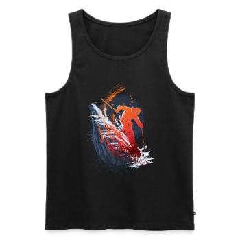 ski winter sports mountain ski holiday - Men's Premium Organic Tank Top - black - Front - Michal (187cm)
