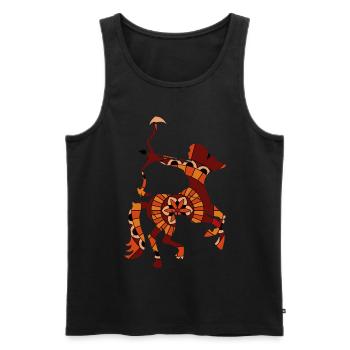 Sagittaire Signe astrologique Horoscope Astrologie - Débardeur bio Premium Homme - noir - Devant - AI Model Male 178 light (178cm)