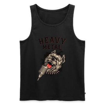 Musique Heavy Metal - Débardeur bio Premium Homme - noir - Devant - AI Model Male 178 light (178cm)