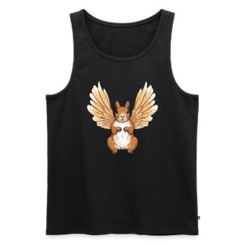 Süßes Hasen-Engel-Design - Männer Premium Bio Tank Top - Schwarz - Vorne - Michal (187cm)