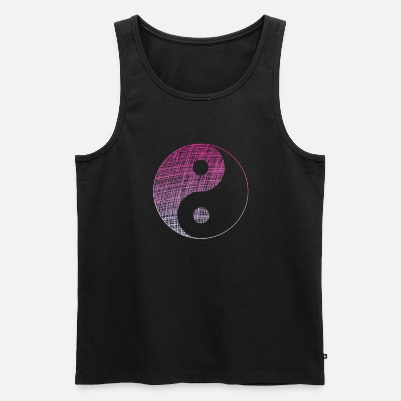 yin yang - Männer Premium Bio Tank Top - Schwarz