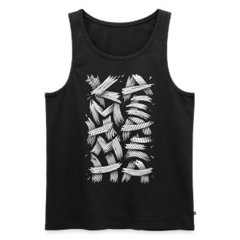 KAMEHAMEHA - Débardeur bio Premium Homme - noir - Devant - AI Model Male 178 light (178cm)