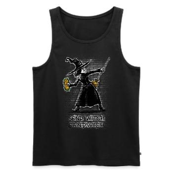 Send Witch Sandwich - Men's Premium Organic Tank Top - black - Front - AI Model Male 178 light (178cm)