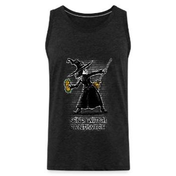 Send Witch Sandwich - Men's Premium Organic Tank Top - charcoal grey - Front - Alexander (188cm)
