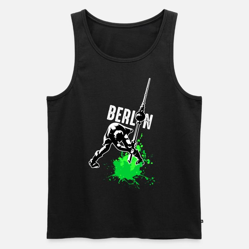 Berlin - Männer Premium Bio Tank Top - Schwarz