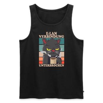 E-Lan Verbindung Unterbrochen Kätzchen Fans - Männer Premium Bio Tank Top - Schwarz - Vorne - Michal (187cm)