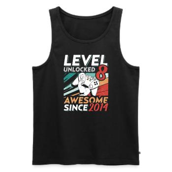 Level 8 Birthday 8 Year Old 2014 Gaming Video - Männer Premium Bio Tank Top - Schwarz - Vorne - AI Model Male 178 light (178cm)